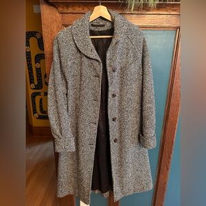 Chic Women's Herringbone Trench Coat